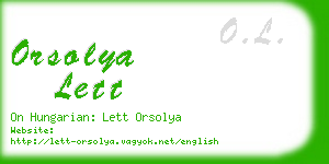 orsolya lett business card